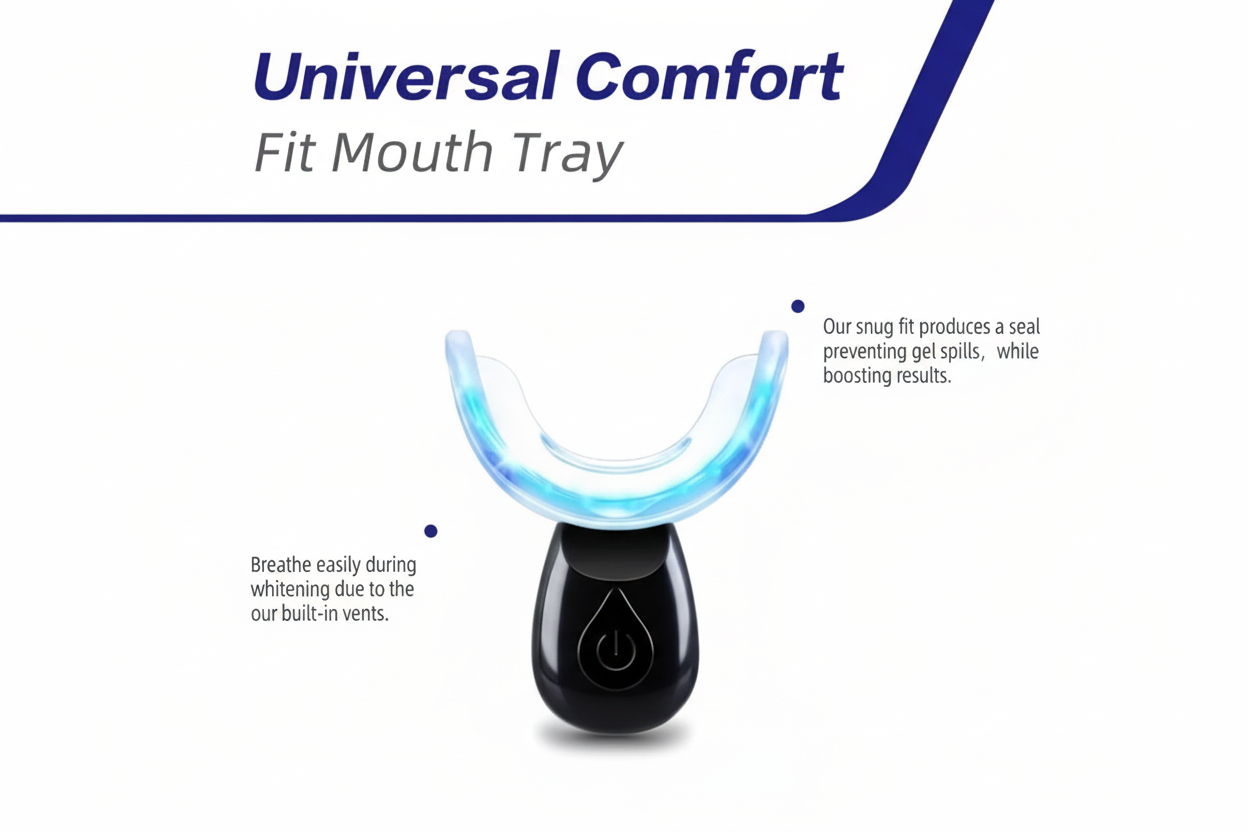 Universal Comfort Fit Mouth Tray Features